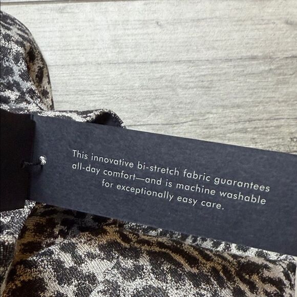 Banana Republic Animal Print Midi Dress - Black and White Size 6 - Picture 10 of 14